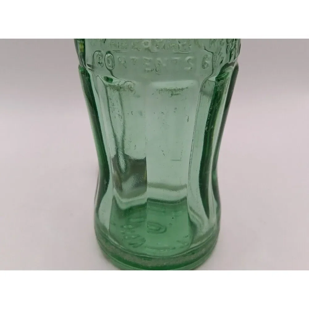 Vintage Coca Cola 6 1/2 oz. Green Glass Bottle Wilmington De W/ Cap 63-90